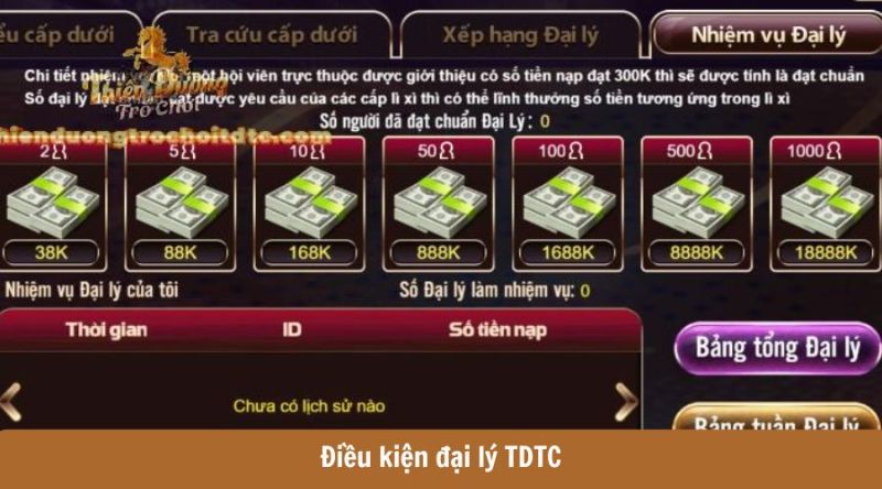 Điều kiện đại lý TDTC