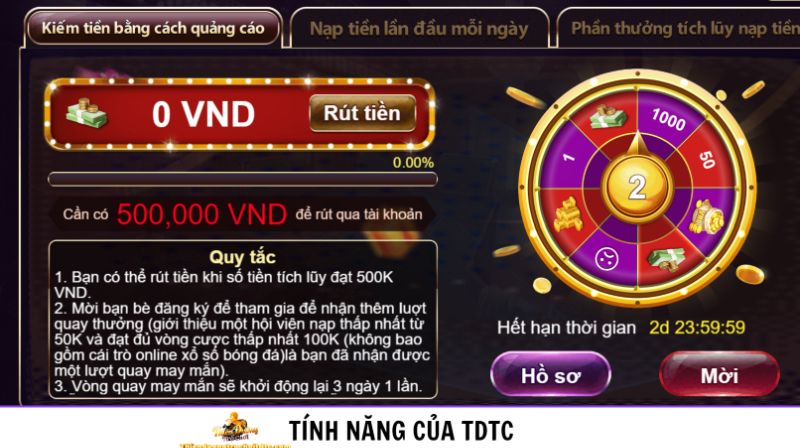 Tính năng đa dạng từ TDTC hỗ trợ người chơi