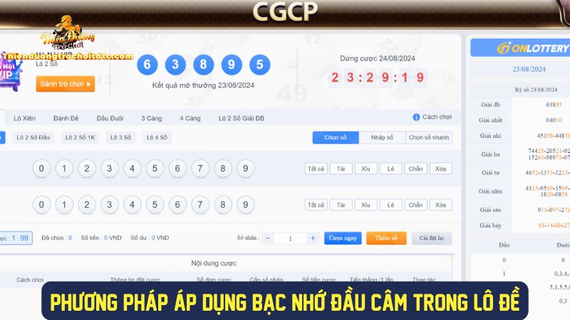 Ghi nhận kết quả tại bạc nhớ đầu câm